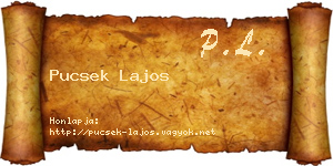 Pucsek Lajos névjegykártya